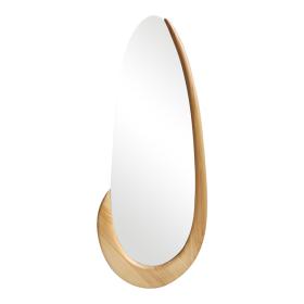 Καθρέπτης οβάλ Marly  mdf σε φυσική απόχρωση 50.5x4x127εκ