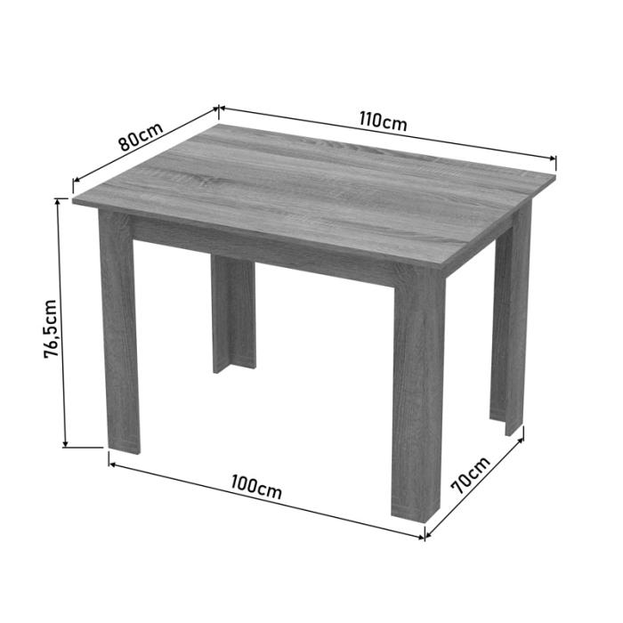 Τραπέζι Manka σε sonoma απόχρωση 110x80x77εκ