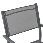 Πολυθρόνα Moly   ανθρακί αλουμίνιο-textilene 61x56.5x87.5εκ