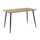 Τραπεζαρία Cuba-Parker  σετ 5τεμ mdf σε sonoma-μαύρη απόχρωση 120x70x76cm
