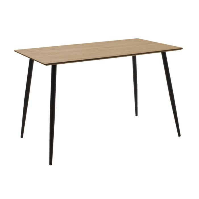 Τραπεζαρία Cuba-Parker  σετ 5τεμ mdf σε sonoma-μαύρη απόχρωση 120x70x76cm