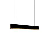Φωτιστικό οροφής Rafmole  led μαύρο μέταλλο-ξύλο 120x7.5εκ