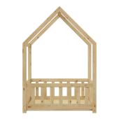 Παιδικό κρεβάτι Callan τ.Montessori με κιγκλίδωμα  ξύλο πεύκου σε φυσική απόχρωση 90x190εκ