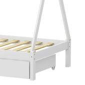 Παιδικό κρεβάτι Lalitto τ.Montessori με 2 συρτάρια  ξύλο πεύκου σε λευκή απόχρωση 90x190εκ