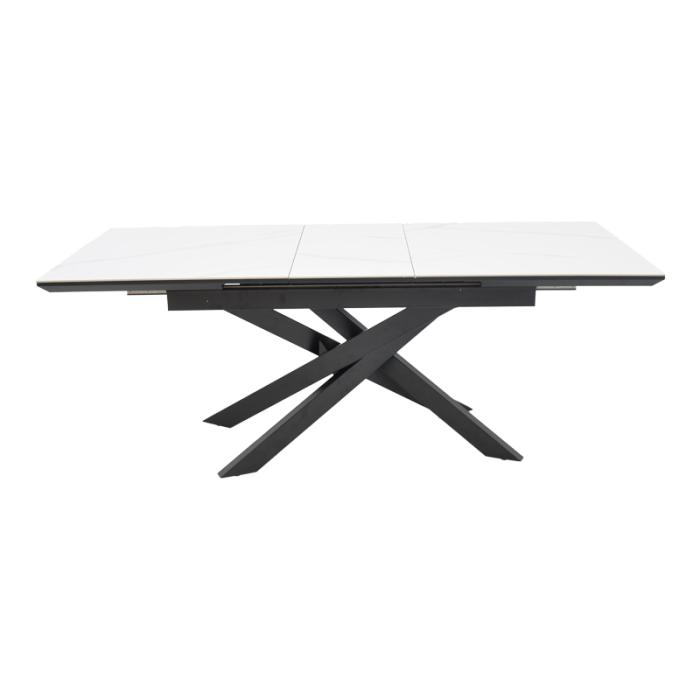 Τραπέζι Rogemi γκρι mdf-μαύρο μέταλλο 160-200x90x75εκ