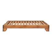 Ξαπλώστρα Zalka  L1 σε καρυδί απόχρωση 66x197x28εκ