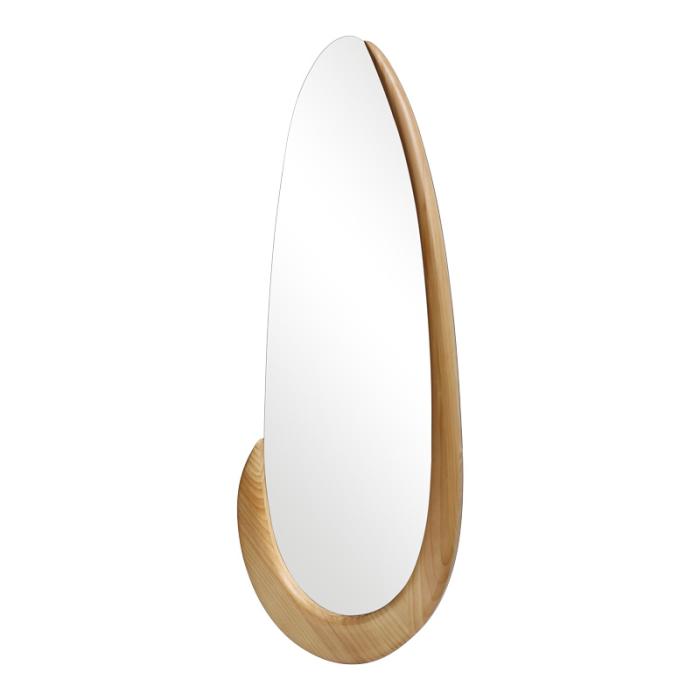 Καθρέπτης οβάλ Marly  mdf σε φυσική απόχρωση 50.5x4x127εκ
