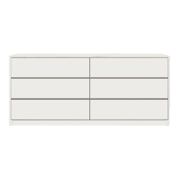 Συρταριέρα Kuanger mdf σε λευκή απόχρωση 120x40x70εκ