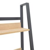 Βιβλιοθήκη Ryder  σε oak-μαύρη απόχρωση 75x36x185εκ
