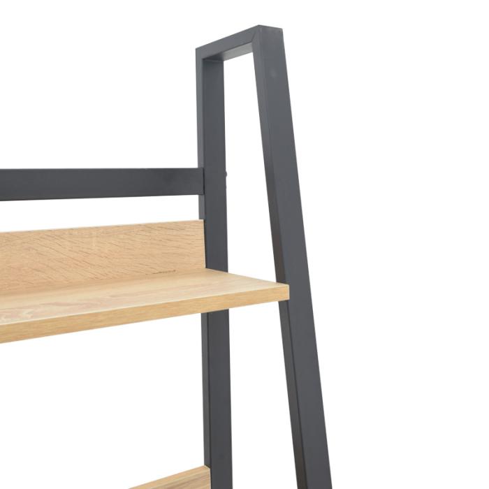 Βιβλιοθήκη Ryder  σε oak-μαύρη απόχρωση 75x36x185εκ