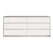 Συρταριέρα Kuanger  σε λευκή-φυσική απόχρωση 120x40x70εκ