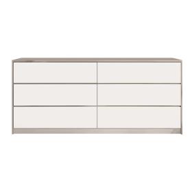Συρταριέρα Kuanger  σε λευκή-φυσική απόχρωση 120x40x70εκ