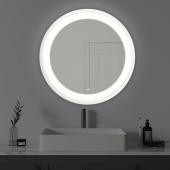 Καθρέπτης Led Goslyn Inart σε λευκή απόχρωση Φ55.4x4.5εκ