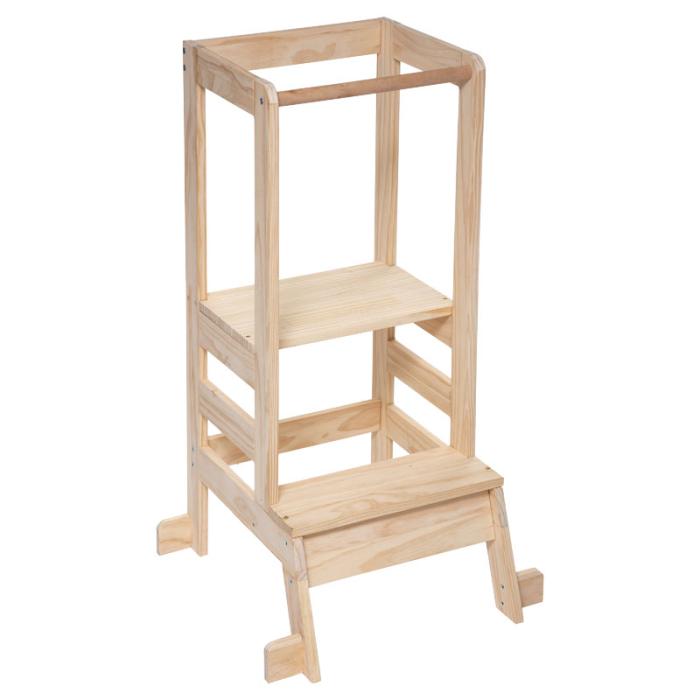 Παιδικός πύργος παρατήρησης Montessori φυσικό 51x51x90εκ