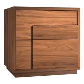 Κομοδίνο Inget  mdf σε καρυδί απόχρωση 50x40x48εκ