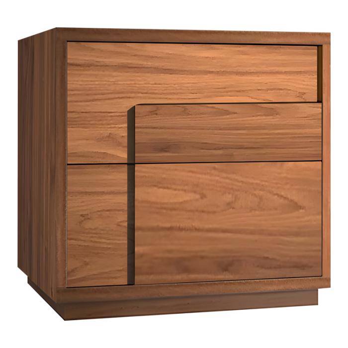 Κομοδίνο Inget mdf σε καρυδί απόχρωση 50x40x48εκ