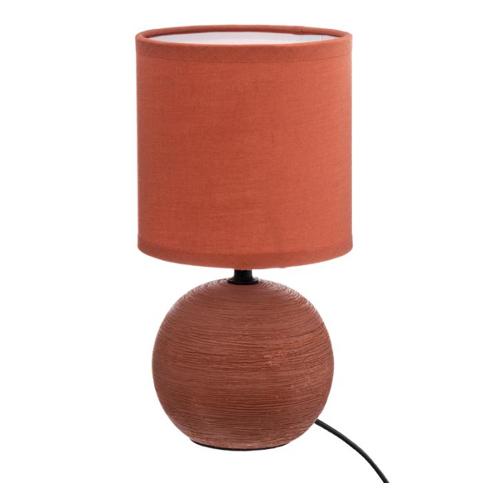 Επιτραπέζιο φωτιστικό PWL-1210 Ε14 κεραμικό σε terracotta απόχρωση Φ13x25εκ