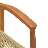 Πολυθρόνα Ganny  teak ξύλο και pe σχοινί σε φυσική απόχρωση 61x58x71εκ