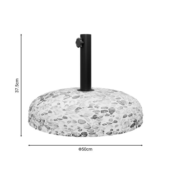 Βάση ομπρέλας Nimbus τσιμέντο ψηφιδωτή 35kg Φ50εκ