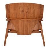 Πολυθρόνα Brazin  φυσικό teak ξύλο 72x71x77εκ