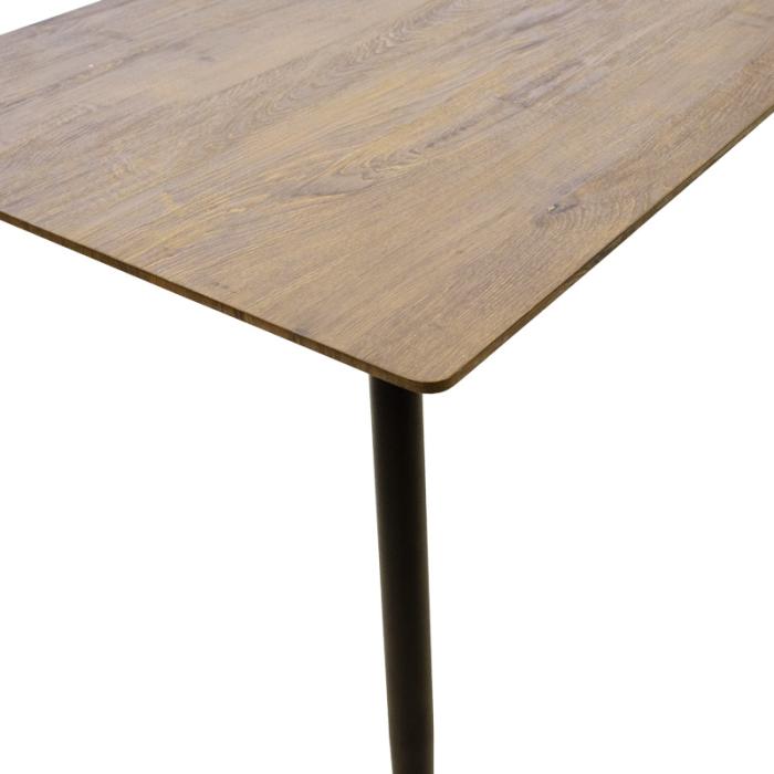 Τραπεζαρία Cuba-Parker  σετ 5τεμ mdf σε sonoma-μαύρη απόχρωση 120x70x76cm