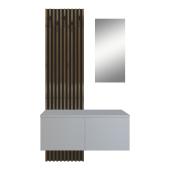 Έπιπλο εισόδου Arika  λευκό-sonoma 100x37x199.5εκ