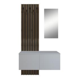 Έπιπλο εισόδου Arika  λευκό-sonoma 100x37x199.5εκ