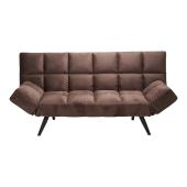Καναπές - κρεβάτι 3θέσιος Freddo  βελούδο καφέ 181x81x86εκ