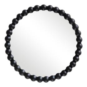 Καθρέπτης Specio  ξύλο σε μαύρη απόχρωση Φ60x4.5εκ