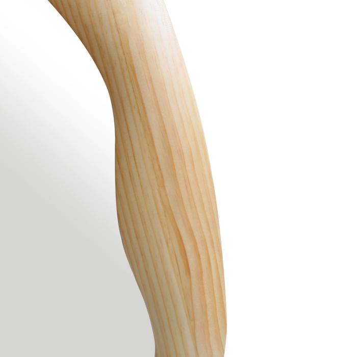Καθρέπτης οβάλ Enola  mdf σε φυσική απόχρωση 54x2.5x80εκ