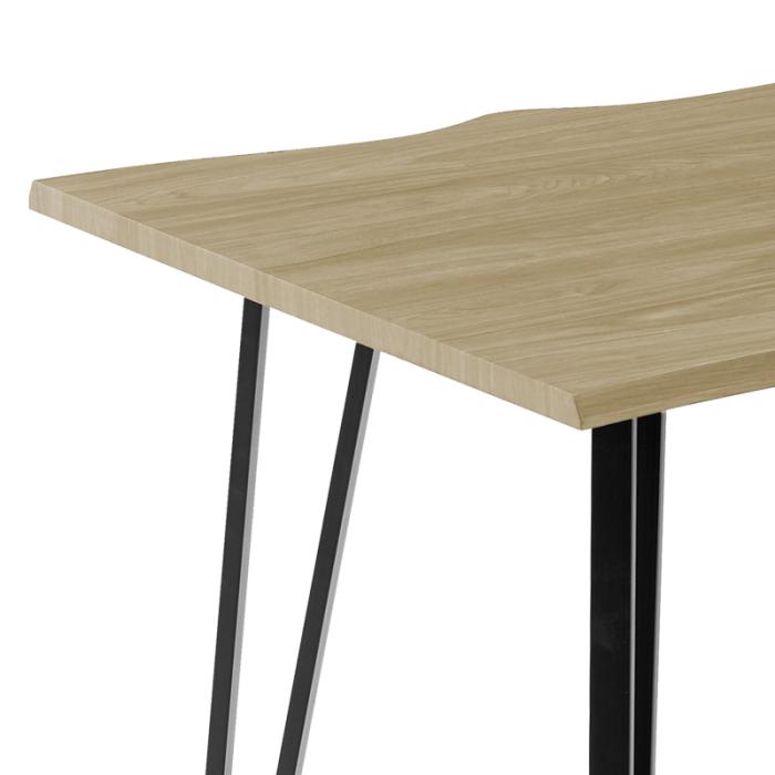 Τραπέζι Izzac επιφάνεια MDF sonoma-πόδι μαύρο μέταλλο 140x80x76εκ