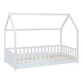Παιδικό κρεβάτι Sleepy  τ.Montessori ξύλο πεύκου σε λευκή απόχρωση 90x190εκ