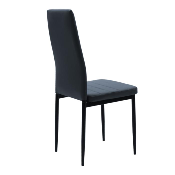 Τραπεζαρία Cuba-Parker  σετ 5τεμ mdf σε sonoma-μαύρη απόχρωση 120x70x76cm