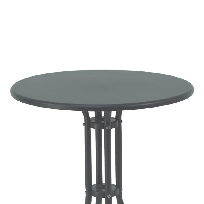 Τραπέζι Vergo ανθρακί μέταλλο Φ60x70εκ