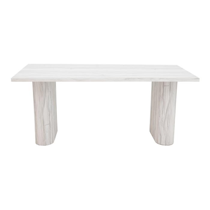 Τραπέζι Loozir mdf σε απόχρωση λευκό μαρμάρου 180x90x75εκ