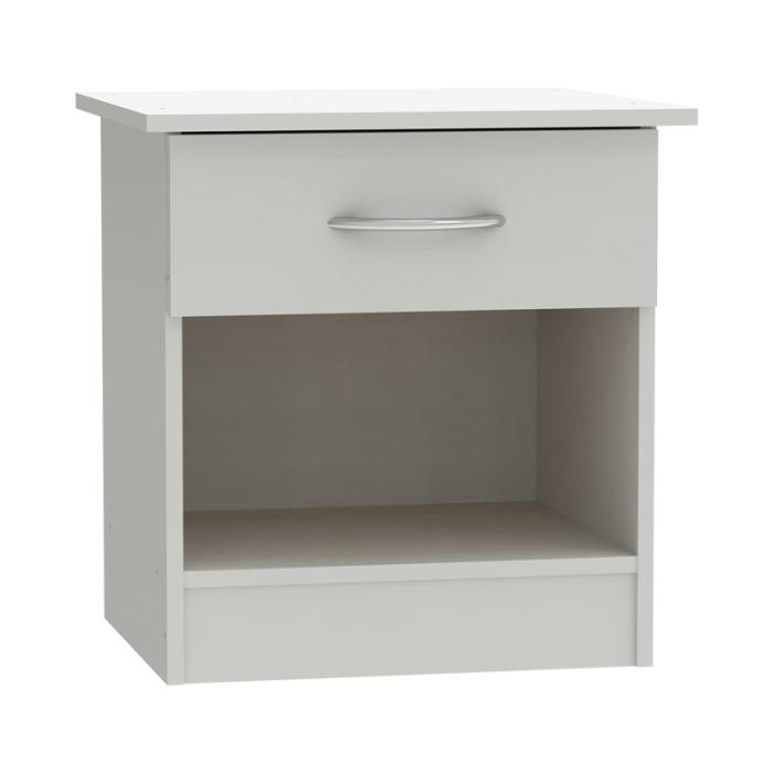 Κομοδίνο Kona σε λευκή απόχρωση 40x34x42εκ