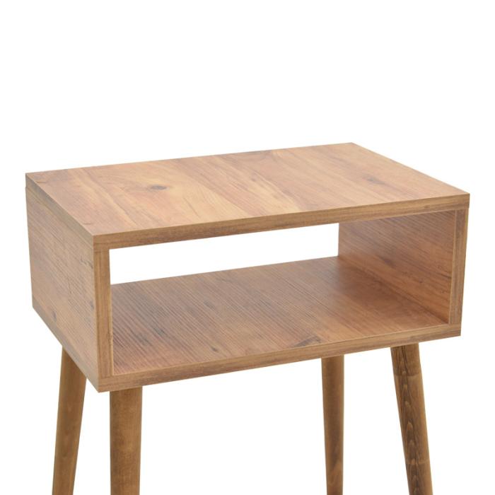Κομοδίνο Hank σε φυσική απόχρωση 45x30x60εκ