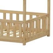 Παιδικό κρεβάτι Callan τ.Montessori με κιγκλίδωμα  ξύλο πεύκου σε φυσική απόχρωση 90x190εκ