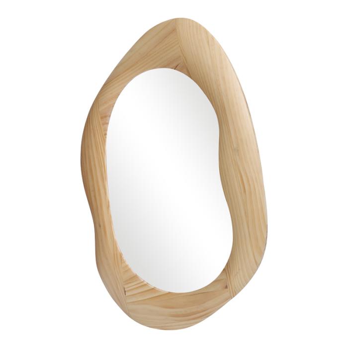 Καθρέπτης οβάλ Enola  mdf σε φυσική απόχρωση 54x2.5x80εκ