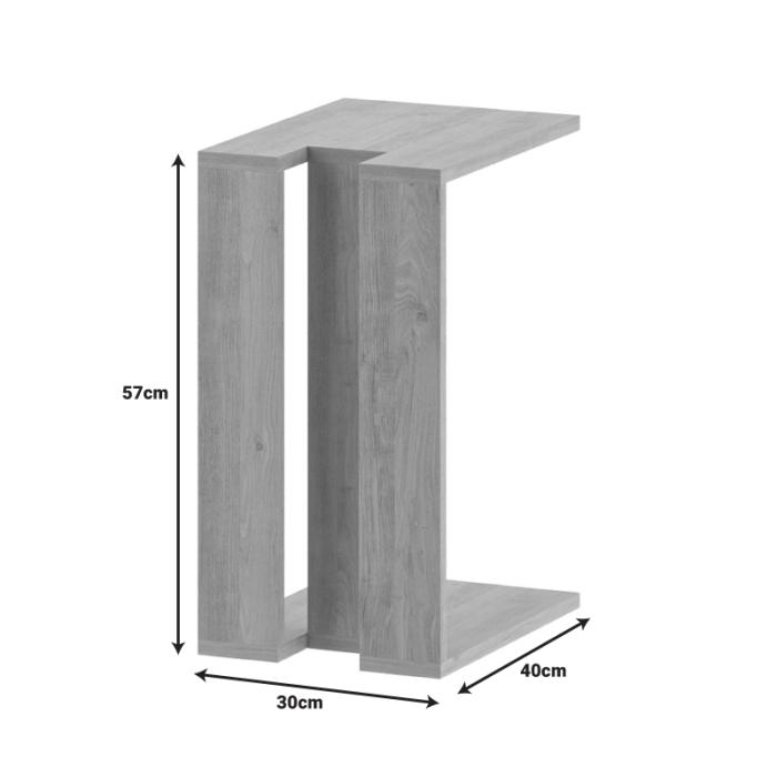 Βοηθητικό τραπέζι Muju  σε φυσική απόχρωση 40x30x57εκ