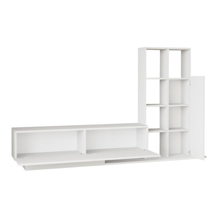 Σύνθετο σαλονιού Damon σε λευκή απόχρωση 140x29.5x39.5εκ
