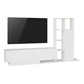 Σύνθετο σαλονιού Damon  σε λευκή απόχρωση 140x29.5x39.5εκ