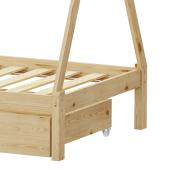 Παιδικό κρεβάτι Lalitto τ.Montessori με 2 συρτάρια τ.Montessori   ξύλο πεύκου σε φυσική απόχρωση 90x190εκ