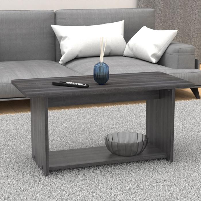 Τραπέζι Kumba σε ανθρακί-wenge απόχρωση 80x40x42εκ