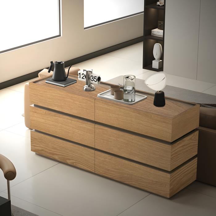 Συρταριέρα Sonlen  mdf σε oak απόχρωση 120x40x72εκ