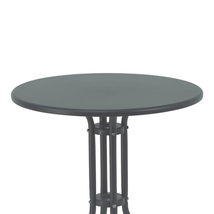 Τραπέζι Vergo ανθρακί μέταλλο Φ60x70εκ