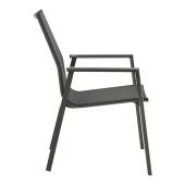 Τραπεζαρία Pinap-Dashiell σετ 5τεμ  μαύρο αλουμίνιο και plywood σε φυσική απόχρωση Φ110x74εκ