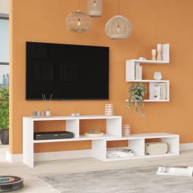 Σύνθετο σαλονιού Kakomo  σε λευκή απόχρωση 170x29.5x43εκ