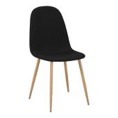 Τραπεζαρία Julita-Bella  σετ 5τεμ mdf σε μαύρη-φυσική απόχρωση Φ80x73εκ