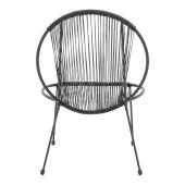 Καρέκλα κήπου Dapper  μαύρο μέταλλο-pe μαύρο 64.5x74.5x76εκ